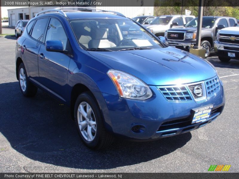 Indigo Blue Metallic / Gray 2008 Nissan Rogue SL AWD