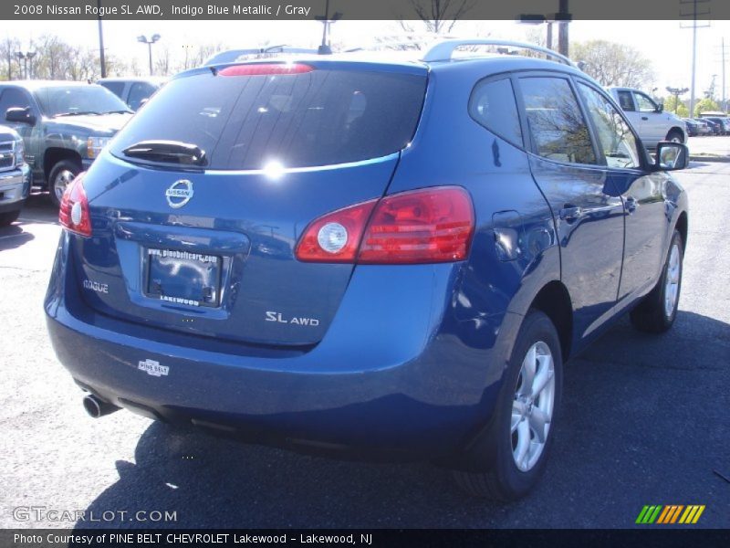 Indigo Blue Metallic / Gray 2008 Nissan Rogue SL AWD