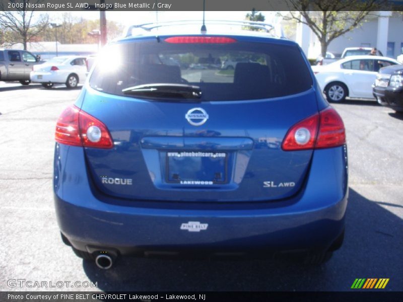 Indigo Blue Metallic / Gray 2008 Nissan Rogue SL AWD