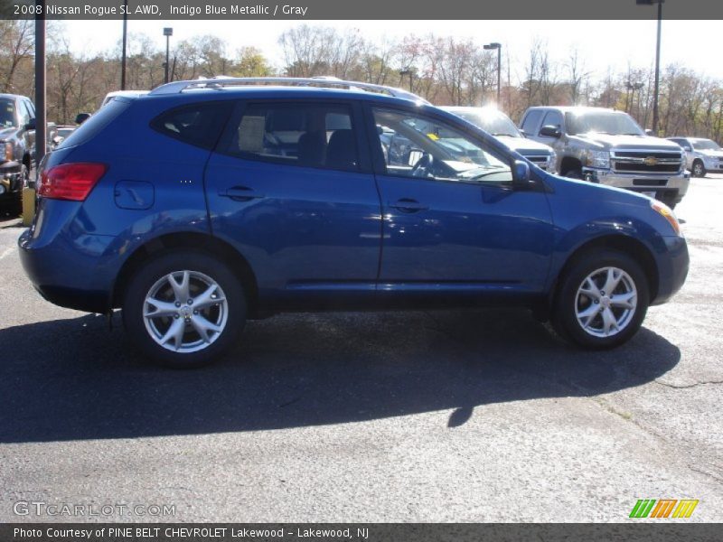 Indigo Blue Metallic / Gray 2008 Nissan Rogue SL AWD