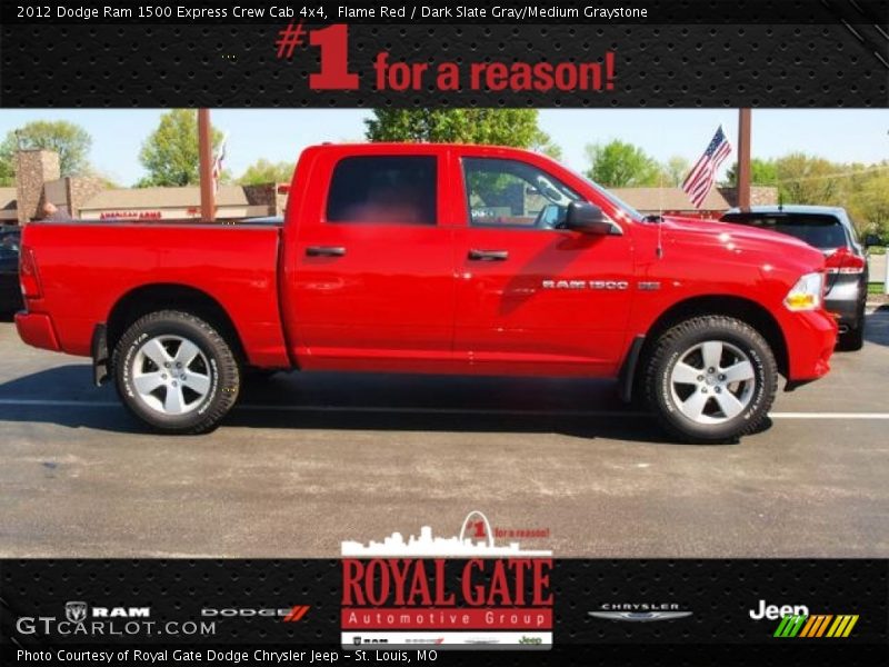 Flame Red / Dark Slate Gray/Medium Graystone 2012 Dodge Ram 1500 Express Crew Cab 4x4