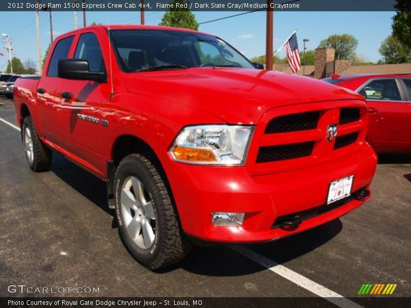 Flame Red / Dark Slate Gray/Medium Graystone 2012 Dodge Ram 1500 Express Crew Cab 4x4