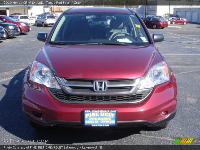 Tango Red Pearl / Gray 2010 Honda CR-V LX AWD
