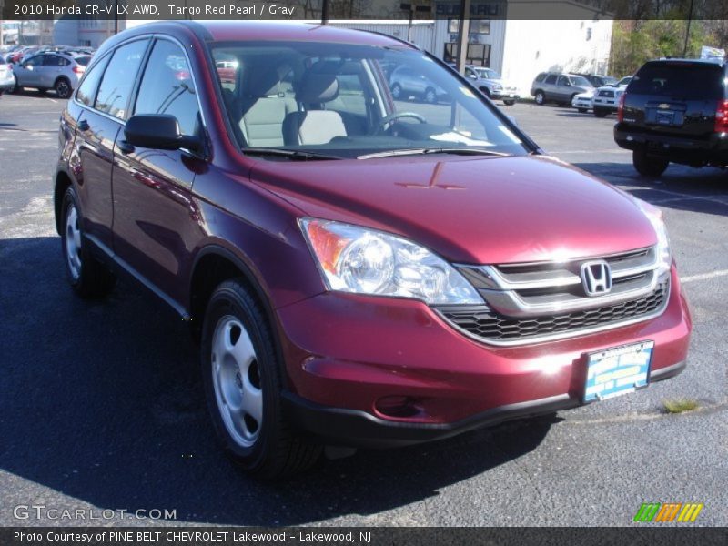 Tango Red Pearl / Gray 2010 Honda CR-V LX AWD