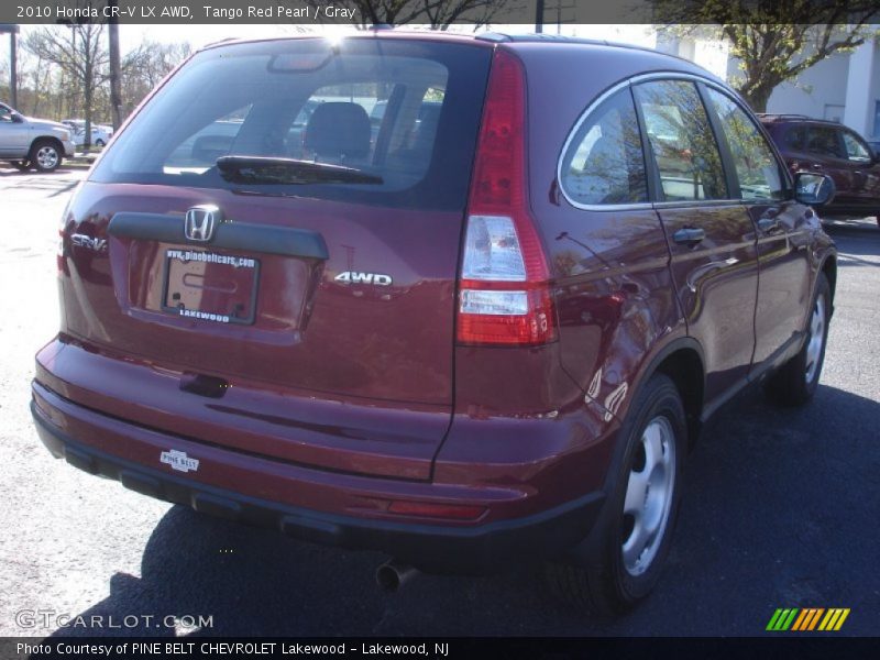 Tango Red Pearl / Gray 2010 Honda CR-V LX AWD