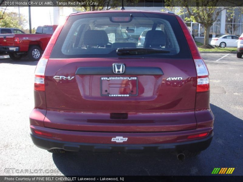 Tango Red Pearl / Gray 2010 Honda CR-V LX AWD