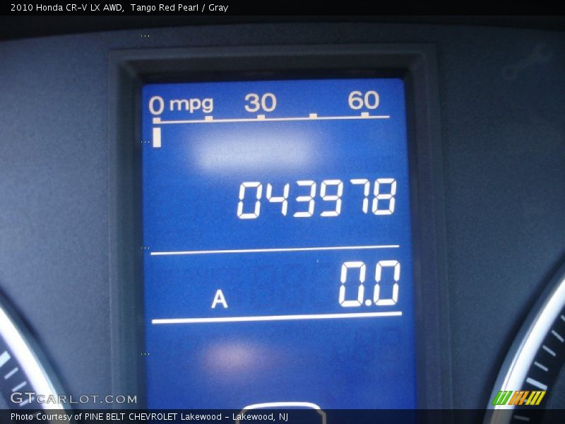 Tango Red Pearl / Gray 2010 Honda CR-V LX AWD