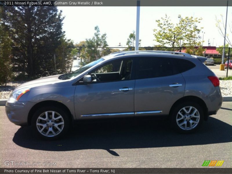 Gotham Gray Metallic / Black 2011 Nissan Rogue SL AWD