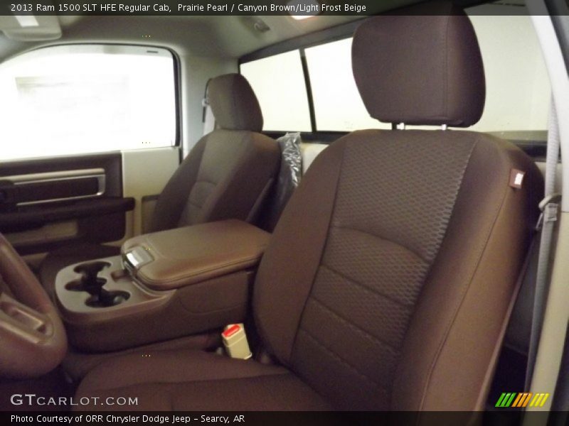 Prairie Pearl / Canyon Brown/Light Frost Beige 2013 Ram 1500 SLT HFE Regular Cab