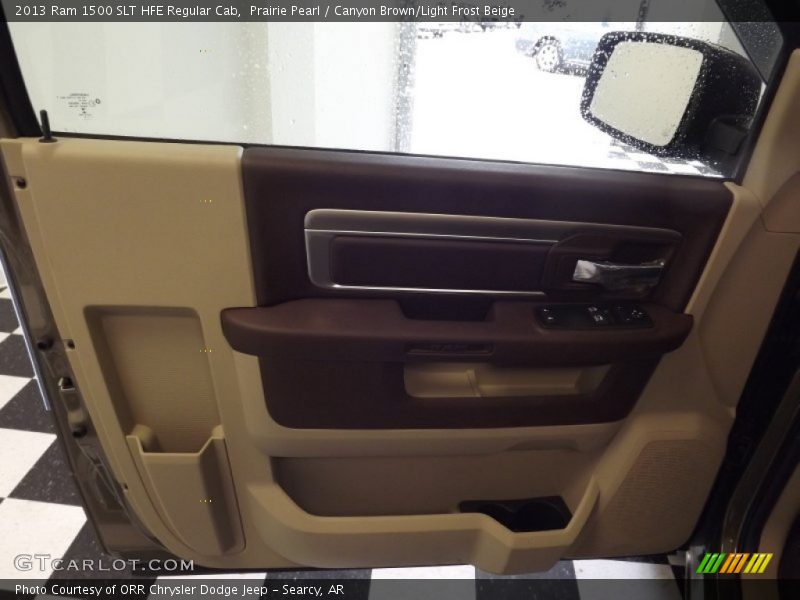 Prairie Pearl / Canyon Brown/Light Frost Beige 2013 Ram 1500 SLT HFE Regular Cab