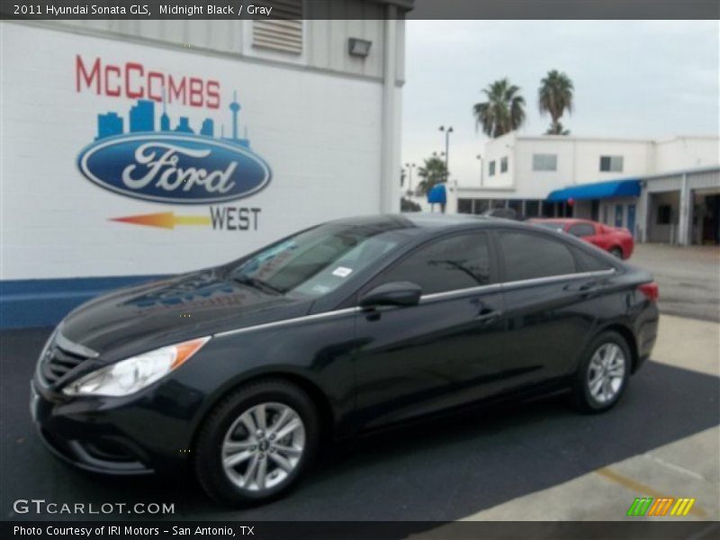 Midnight Black / Gray 2011 Hyundai Sonata GLS