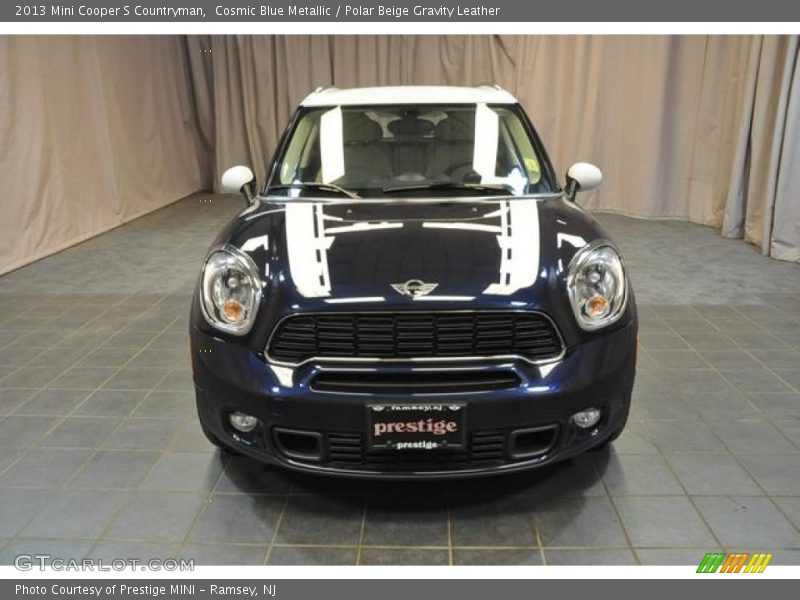 Cosmic Blue Metallic / Polar Beige Gravity Leather 2013 Mini Cooper S Countryman