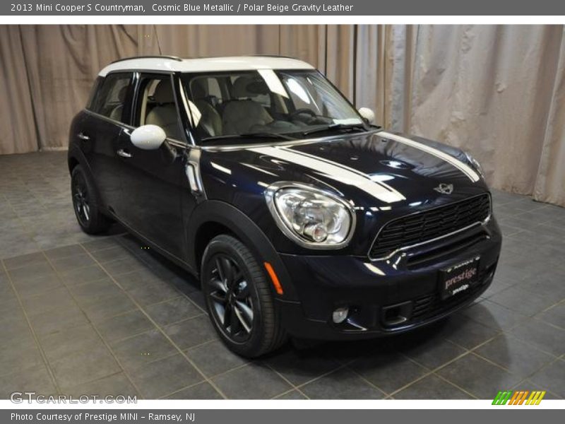 Cosmic Blue Metallic / Polar Beige Gravity Leather 2013 Mini Cooper S Countryman