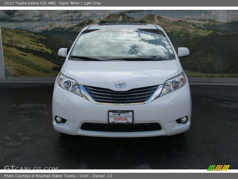 Super White / Light Gray 2013 Toyota Sienna XLE AWD