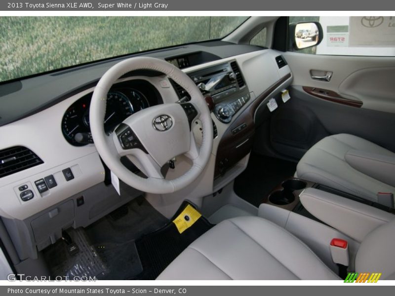 Super White / Light Gray 2013 Toyota Sienna XLE AWD