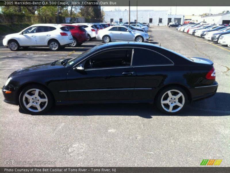 Black / Charcoal/Dark Blue 2005 Mercedes-Benz CLK 500 Coupe