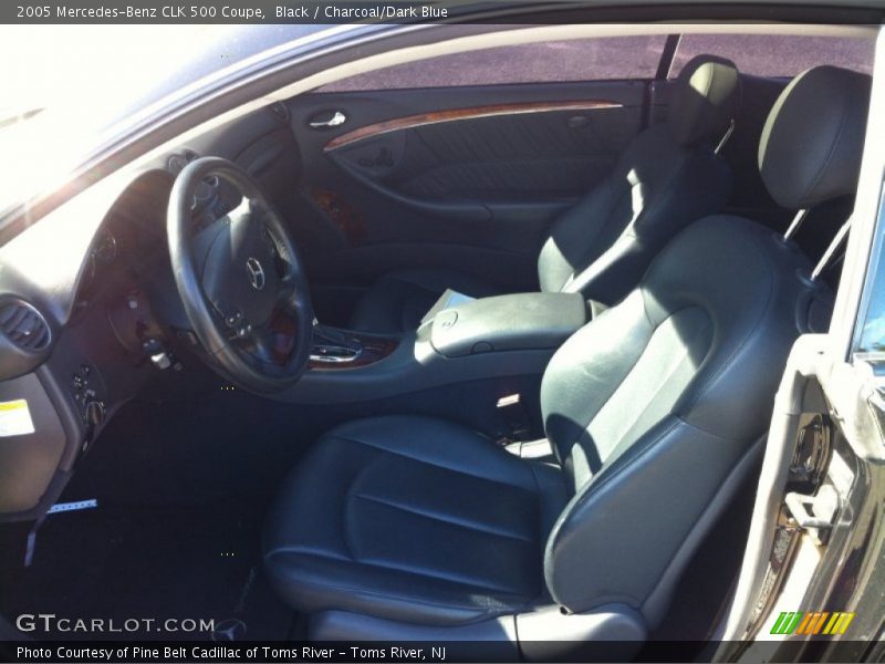 Black / Charcoal/Dark Blue 2005 Mercedes-Benz CLK 500 Coupe