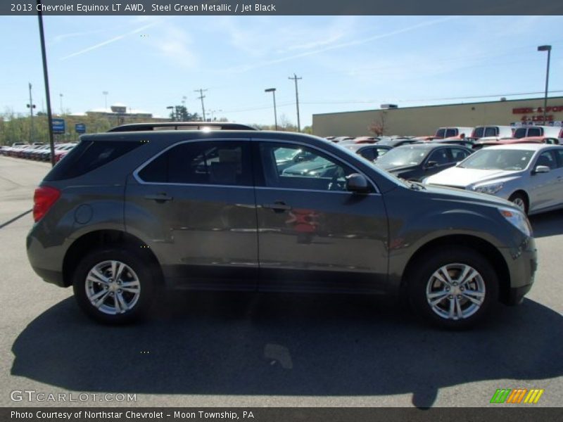 Steel Green Metallic / Jet Black 2013 Chevrolet Equinox LT AWD