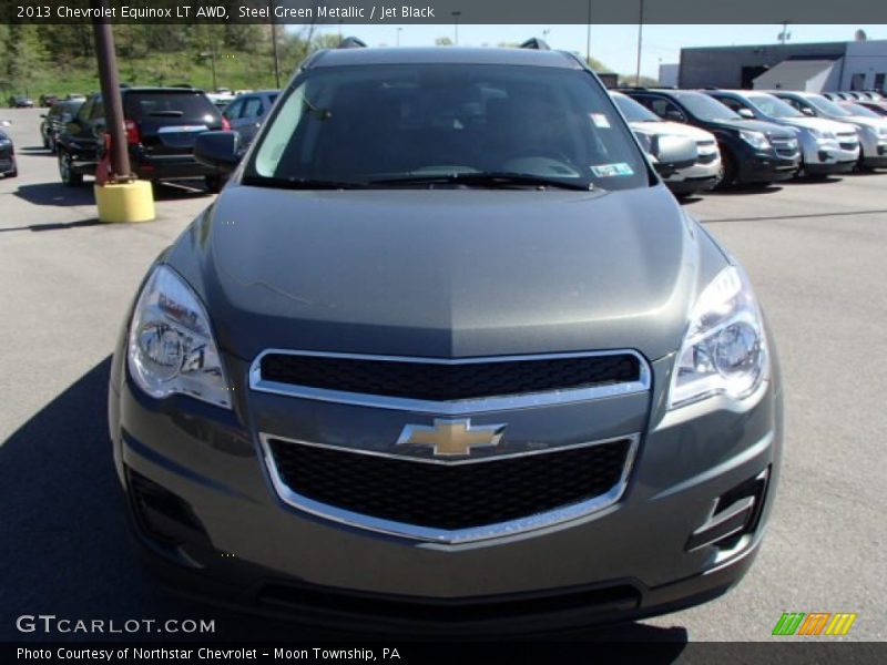 Steel Green Metallic / Jet Black 2013 Chevrolet Equinox LT AWD