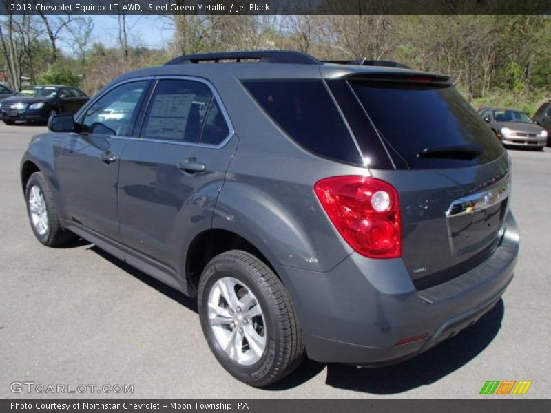 Steel Green Metallic / Jet Black 2013 Chevrolet Equinox LT AWD