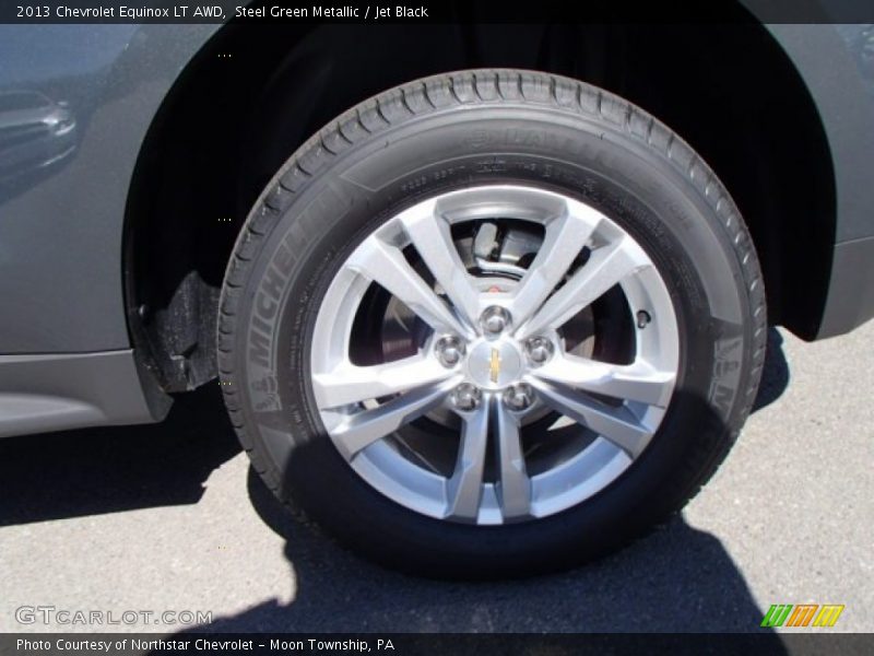 Steel Green Metallic / Jet Black 2013 Chevrolet Equinox LT AWD