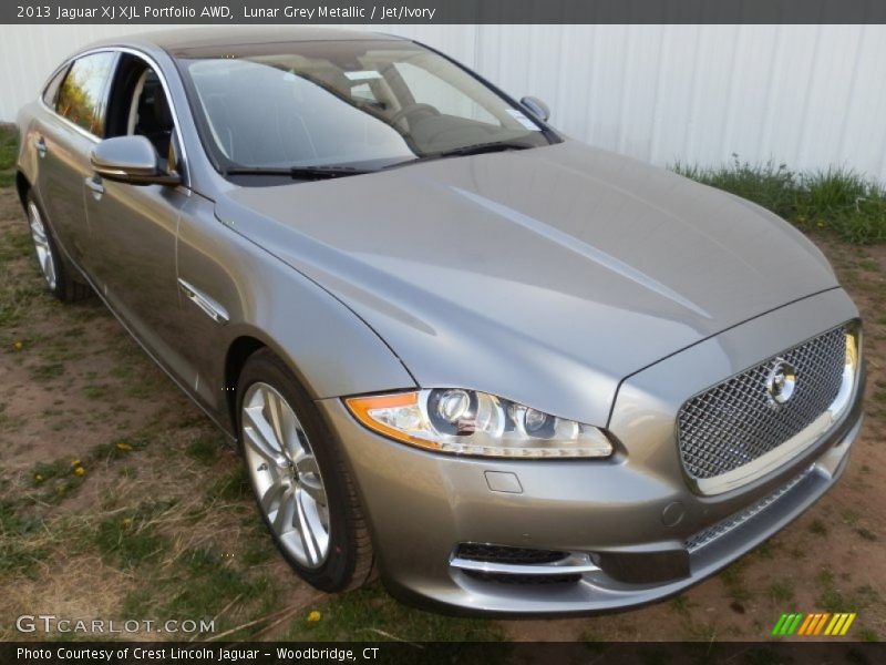 Lunar Grey Metallic / Jet/Ivory 2013 Jaguar XJ XJL Portfolio AWD