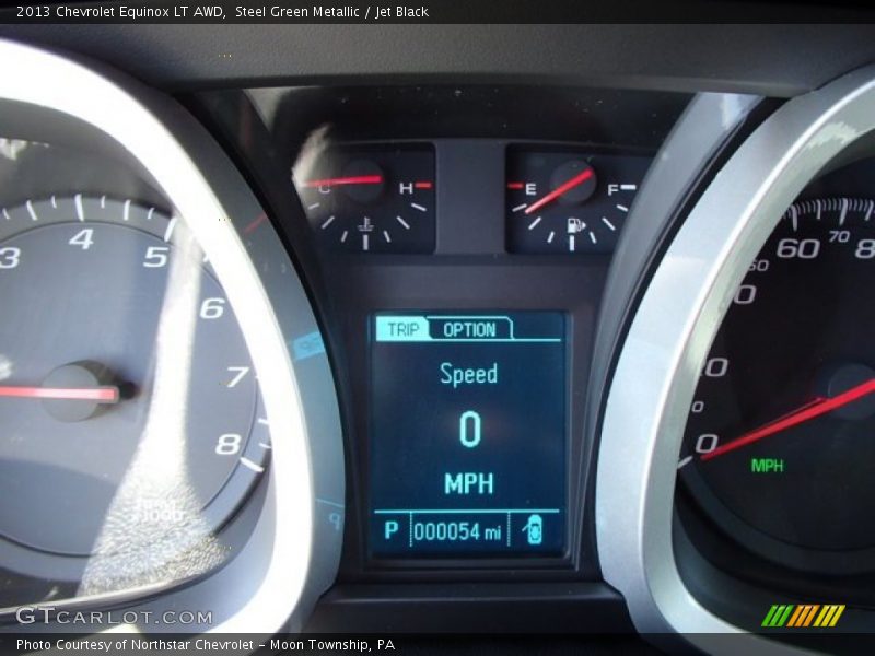Steel Green Metallic / Jet Black 2013 Chevrolet Equinox LT AWD