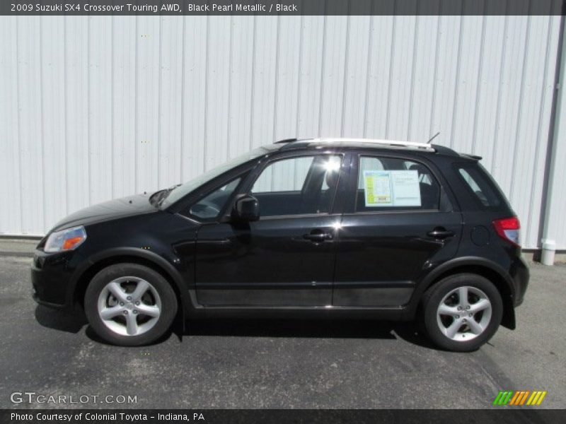 Black Pearl Metallic / Black 2009 Suzuki SX4 Crossover Touring AWD