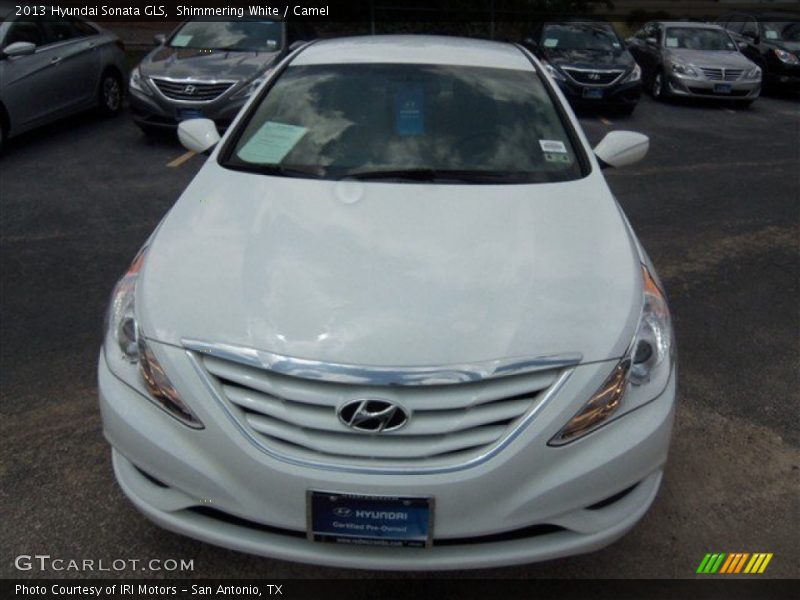 Shimmering White / Camel 2013 Hyundai Sonata GLS