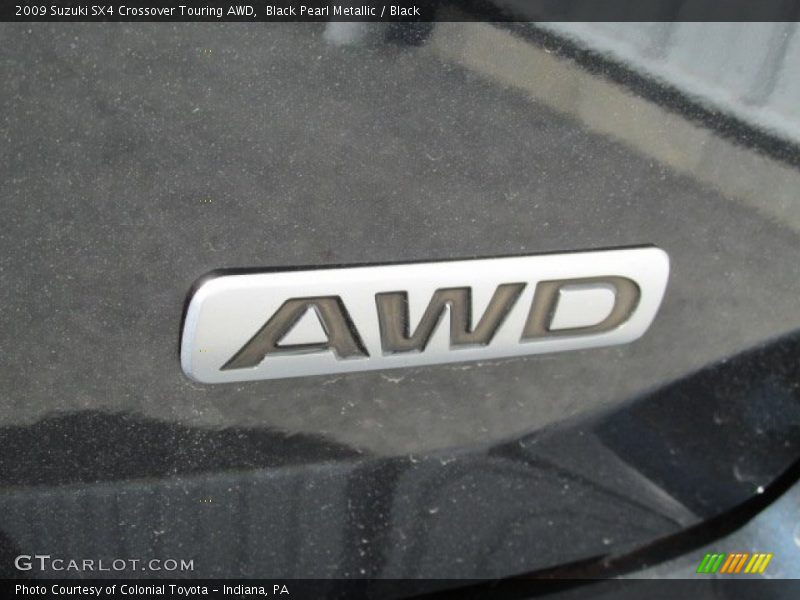 Black Pearl Metallic / Black 2009 Suzuki SX4 Crossover Touring AWD