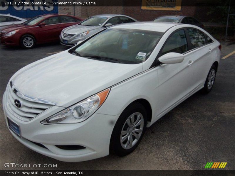 Shimmering White / Camel 2013 Hyundai Sonata GLS