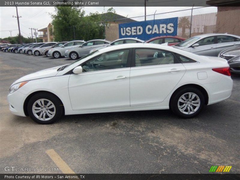 Shimmering White / Camel 2013 Hyundai Sonata GLS