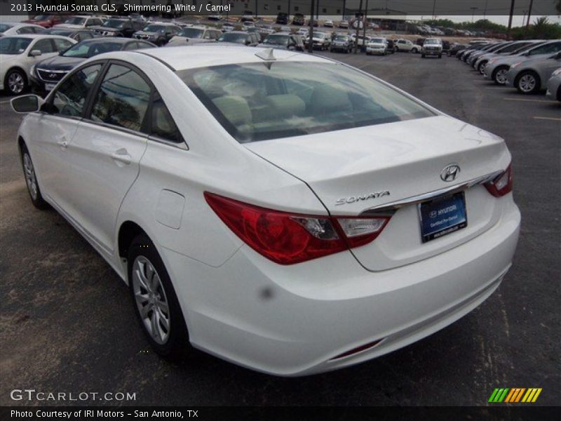 Shimmering White / Camel 2013 Hyundai Sonata GLS