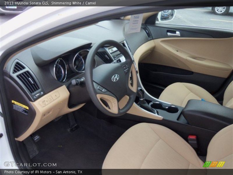 Shimmering White / Camel 2013 Hyundai Sonata GLS