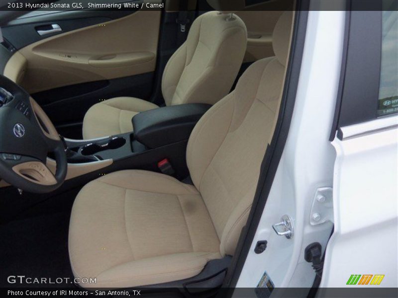 Shimmering White / Camel 2013 Hyundai Sonata GLS
