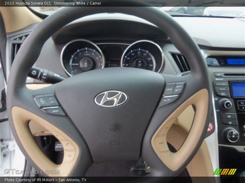 Shimmering White / Camel 2013 Hyundai Sonata GLS