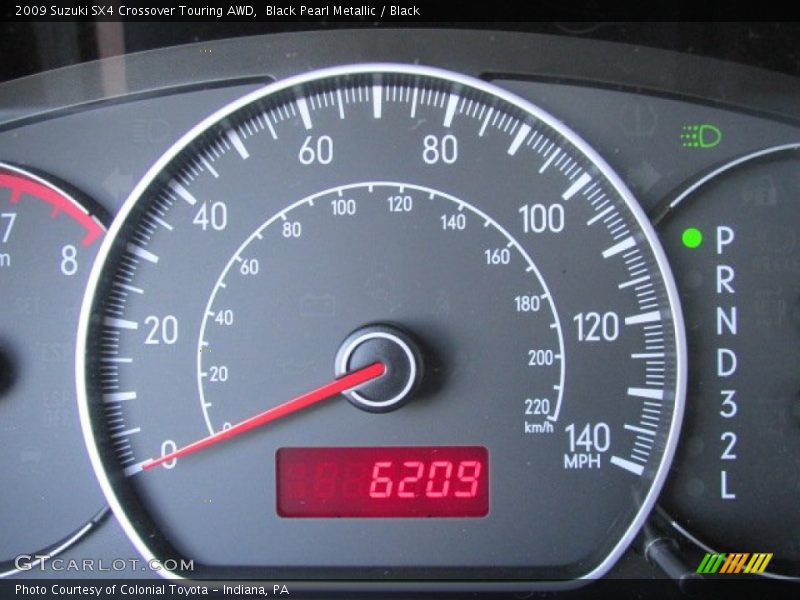 Black Pearl Metallic / Black 2009 Suzuki SX4 Crossover Touring AWD