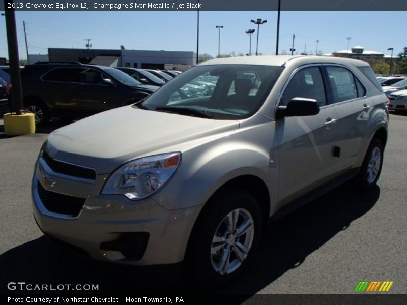 Champagne Silver Metallic / Jet Black 2013 Chevrolet Equinox LS