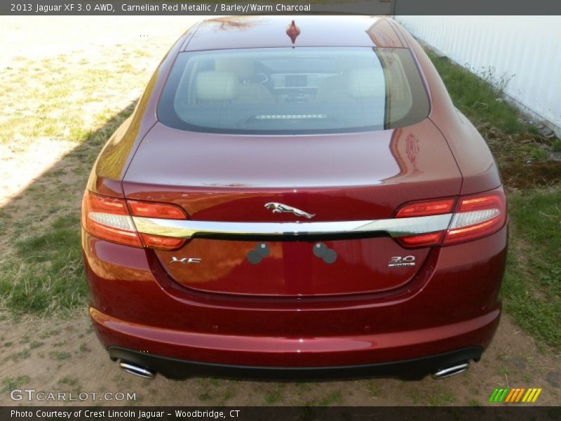 Carnelian Red Metallic / Barley/Warm Charcoal 2013 Jaguar XF 3.0 AWD