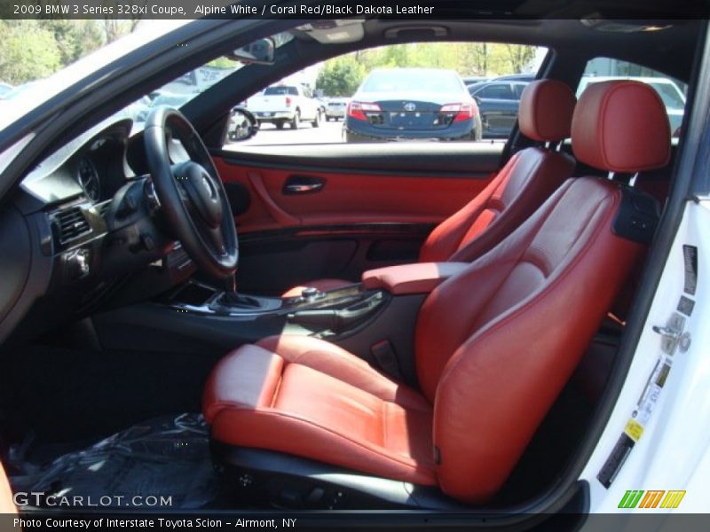  2009 3 Series 328xi Coupe Coral Red/Black Dakota Leather Interior