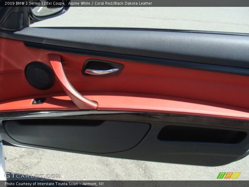 Alpine White / Coral Red/Black Dakota Leather 2009 BMW 3 Series 328xi Coupe
