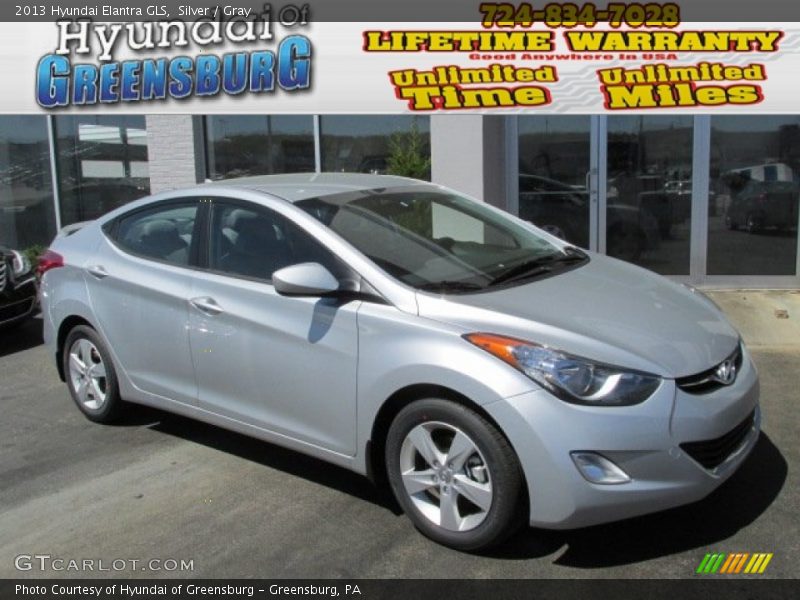 Silver / Gray 2013 Hyundai Elantra GLS