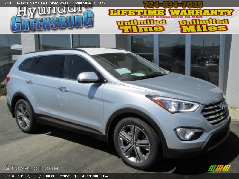 Circuit Silver / Black 2013 Hyundai Santa Fe Limited AWD