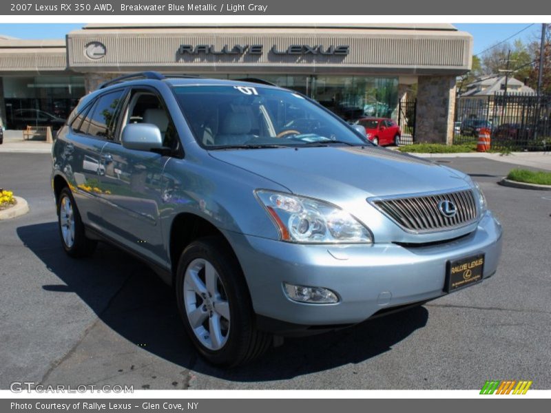 Breakwater Blue Metallic / Light Gray 2007 Lexus RX 350 AWD