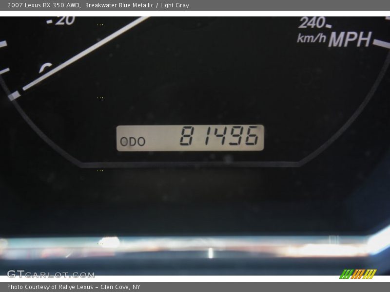 Breakwater Blue Metallic / Light Gray 2007 Lexus RX 350 AWD