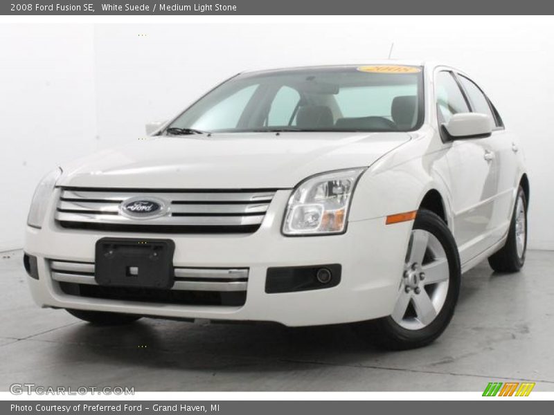White Suede / Medium Light Stone 2008 Ford Fusion SE