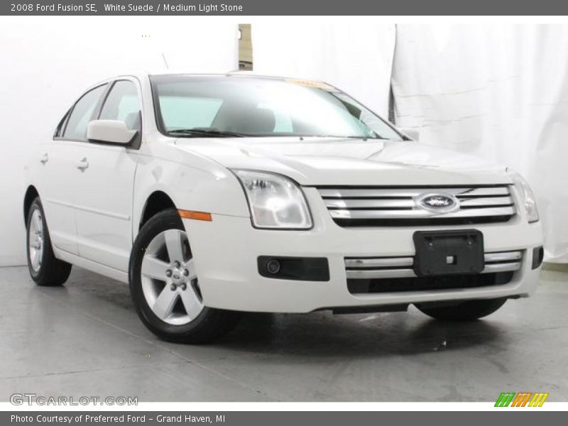 White Suede / Medium Light Stone 2008 Ford Fusion SE