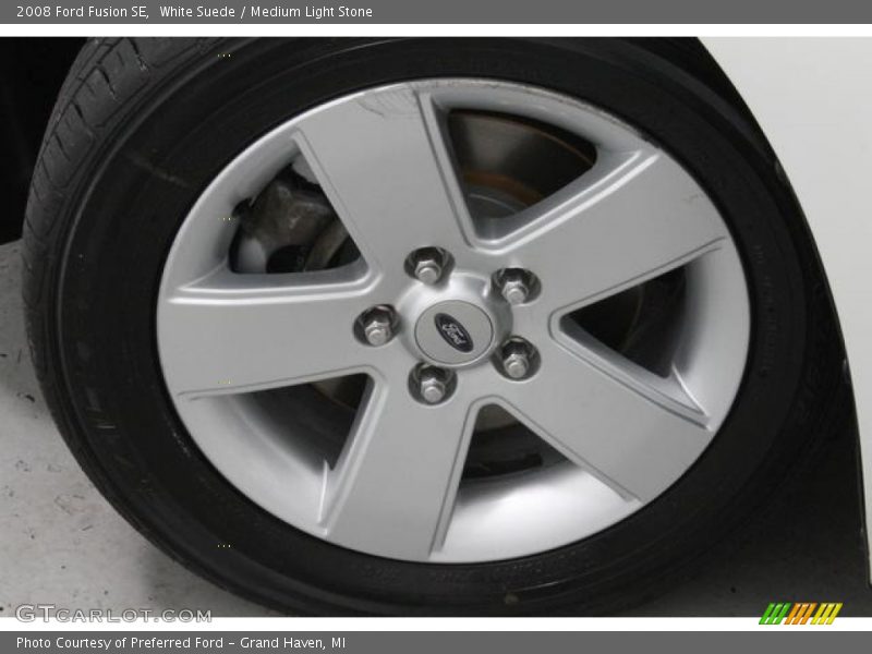 White Suede / Medium Light Stone 2008 Ford Fusion SE