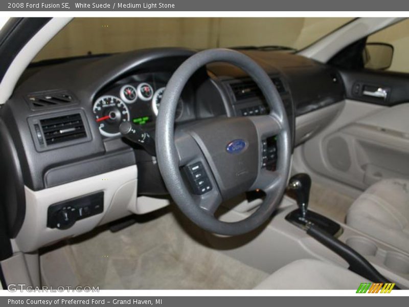 White Suede / Medium Light Stone 2008 Ford Fusion SE