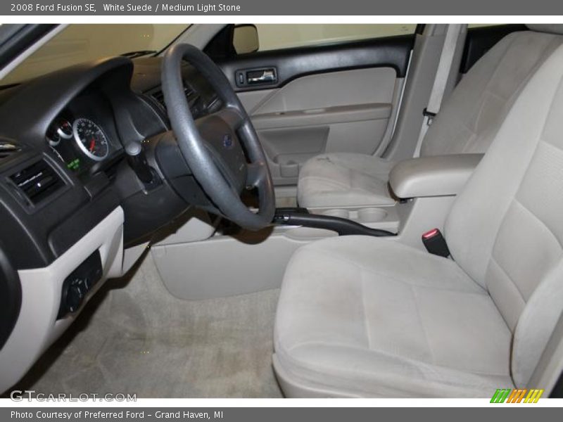 White Suede / Medium Light Stone 2008 Ford Fusion SE
